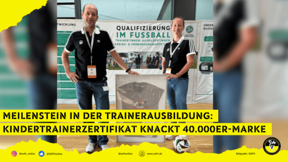 Tim Peter und Carina Schmitt nahmen die Urkunde im Rahmen der Qualifizierungstagung in Frankfurt entgegen Tim Peter und Carina Schmitt mit einer Urkunde