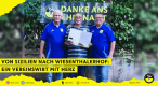 v.l.n.r.: Andreas Gödtel (Kreisehrenamtsbeauftragter), Giuseppe Piscione und Mario Diehl (Kreisausschussmitglied) Ehrungsübergabe
